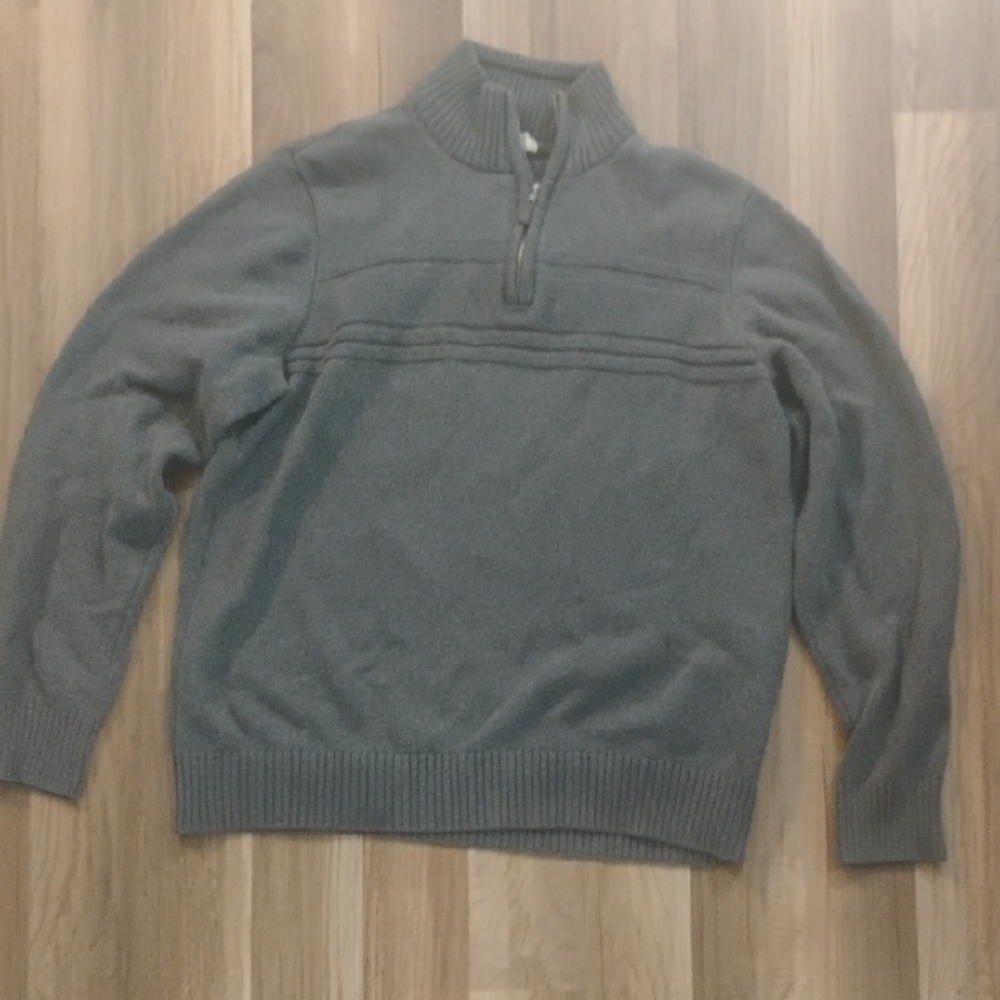 Dockers Men's Zip Mock Neck Sweater in Charcoal